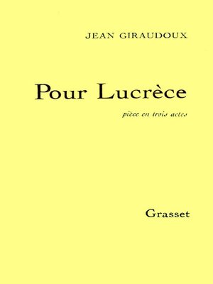 cover image of Pour Lucrèce